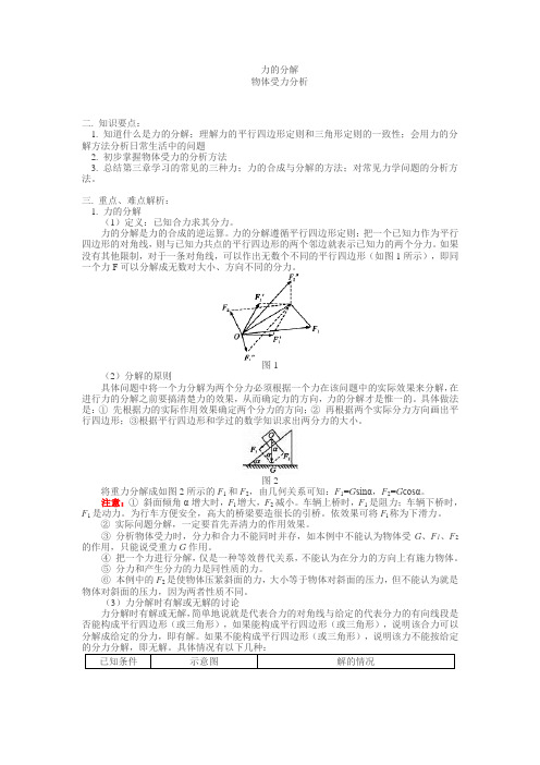 受力平衡及分解(经典推荐)