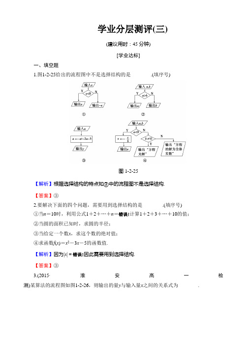 2019-2020学年高中数学苏教版必修三学业分层测评3 Word版含答案