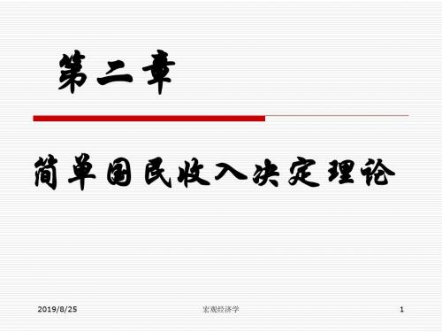 第二章 简单国民收入决定理论