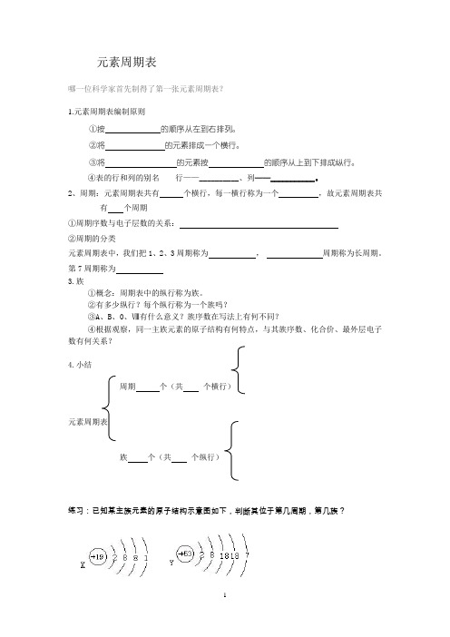 周期表和周期律