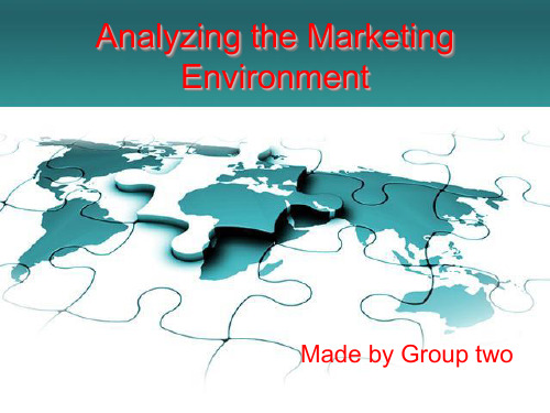 市场营销环境分析(英文版) Analyzing the Marketing Environment