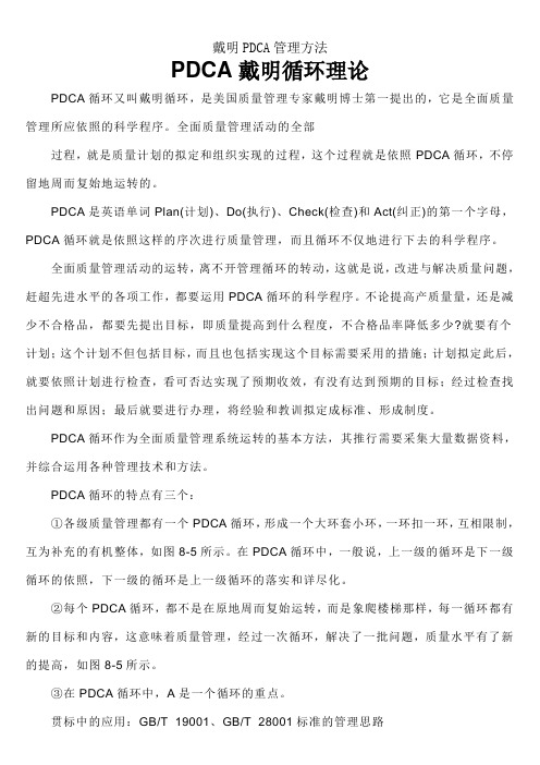 戴明PDCA管理方法