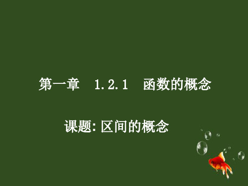 人教版高一数学：1.2.1《区间的概念》课件