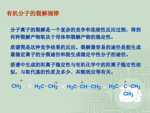 有机分子的裂解规律