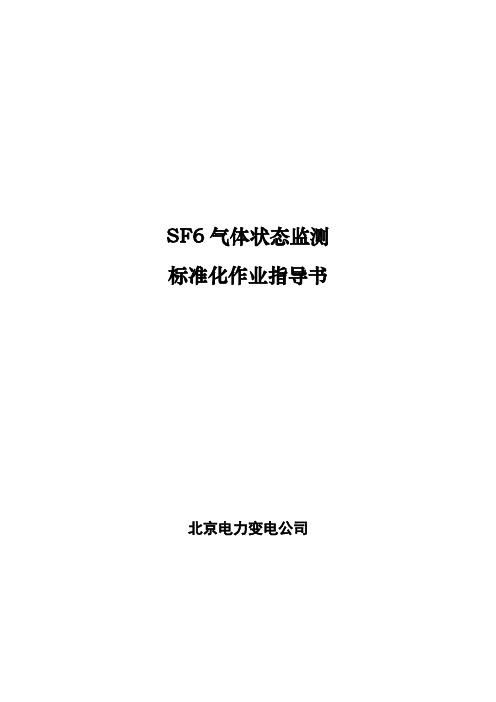 SF6气体监测标准化作业指导书资料