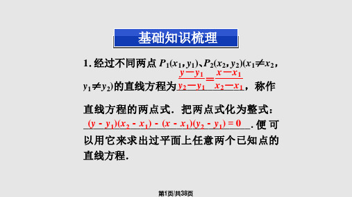 高二数学时直线方程的两点式与截距式PPT课件