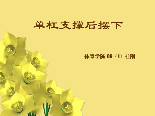 单杠支撑后摆下