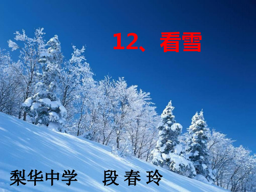 二年级语文上《看雪》620PPT课件 一等奖名师公开课比赛优质课评比试讲