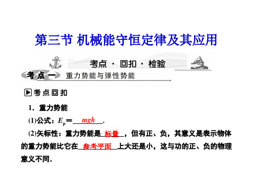 2012届高考物理专题复习课件《机械能守恒定律及其应用》