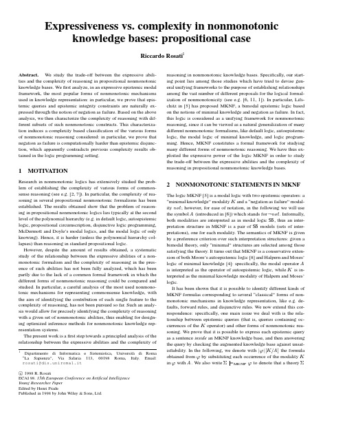 Expressiveness vs. complexity in nonmonotonic knowledge bases propositional case