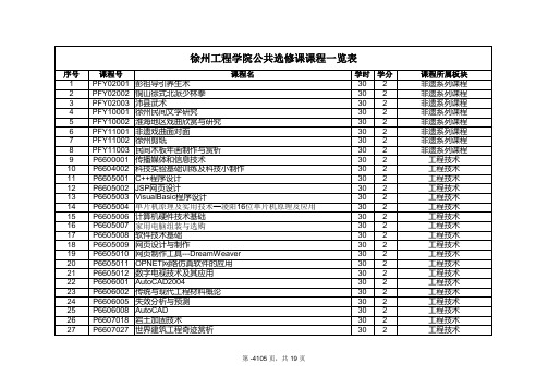 xzgcxy 公选课