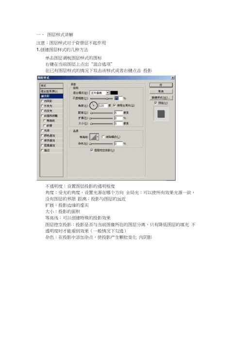 图层样式讲解