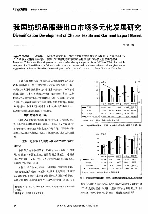 我国纺织品服装出口市场多元化发展研究