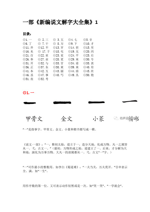 一部《新编说文解字大全集》1