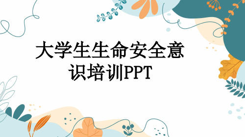 大学生生命安全意识培训PPT