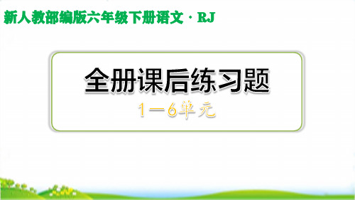 人教部编版六年级语文下全册课后练习题含答案