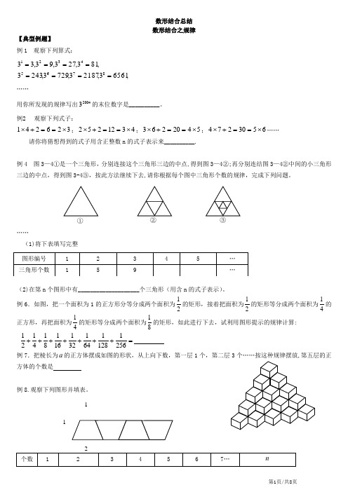 小学数学总结_数形结合【范本模板】