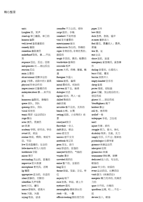 牛津英语模块6单词表格模板