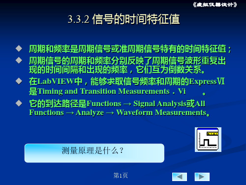 虚拟仪器  LABVIEW  第3章3-2 频率周期测量和频谱分析