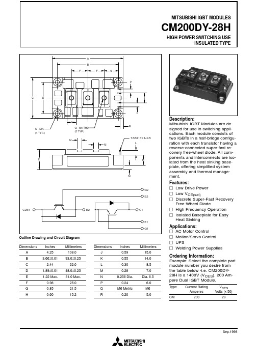 CM200DY-28H中文资料