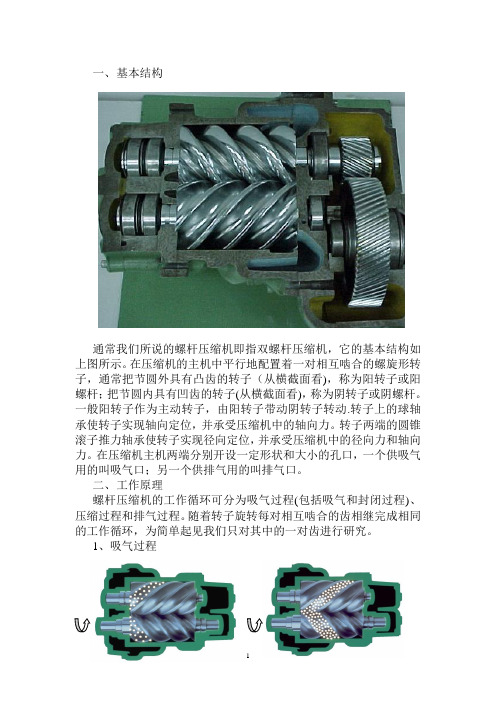 螺杆空压机的结构及原理