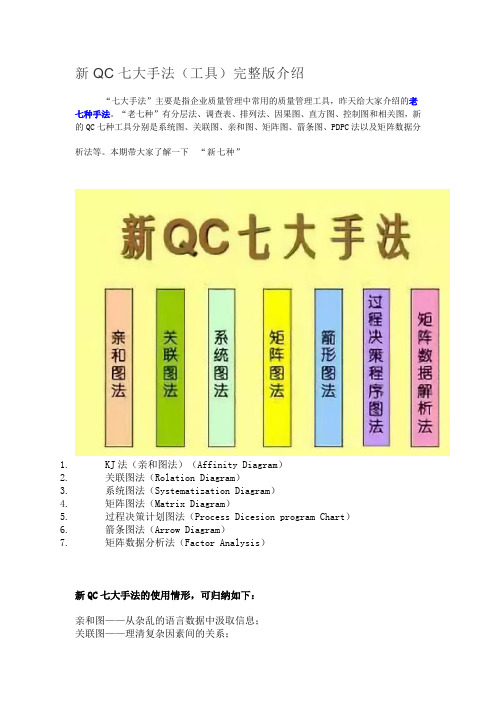 新QC七大手法(工具)完整版介绍