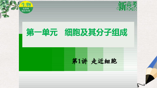 全国卷地区专用2018高考生物总复习第一单元细胞及其分子组成第1讲走近细胞课件