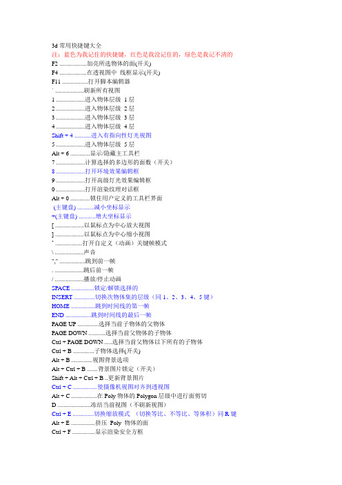 3d常用快捷键大全