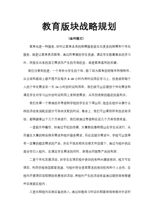 中国教育产业行业民办教育学校盈利模式