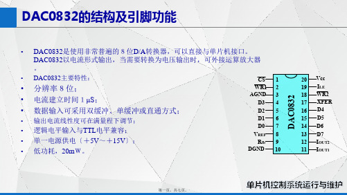 电气自动化技术《DAC0832的内部结构及引脚功能》