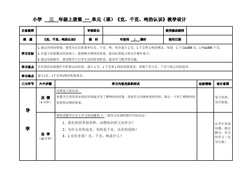 克、千克、吨的认识