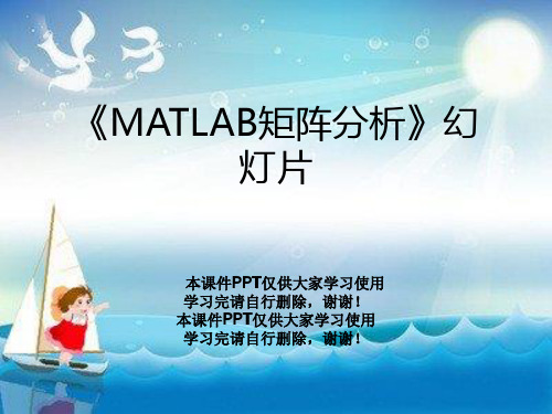 《MATLAB矩阵分析》幻灯片