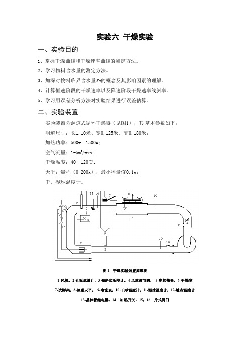 实验六 干燥实验