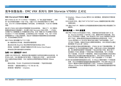 EMC VNX2 vs IBM-V7000U竞争概述