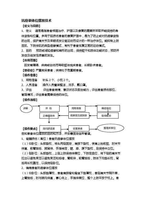 抗痉挛体位摆放