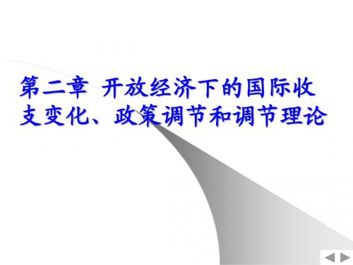 开放经济下的国际收支变化、政策调节和调节理论