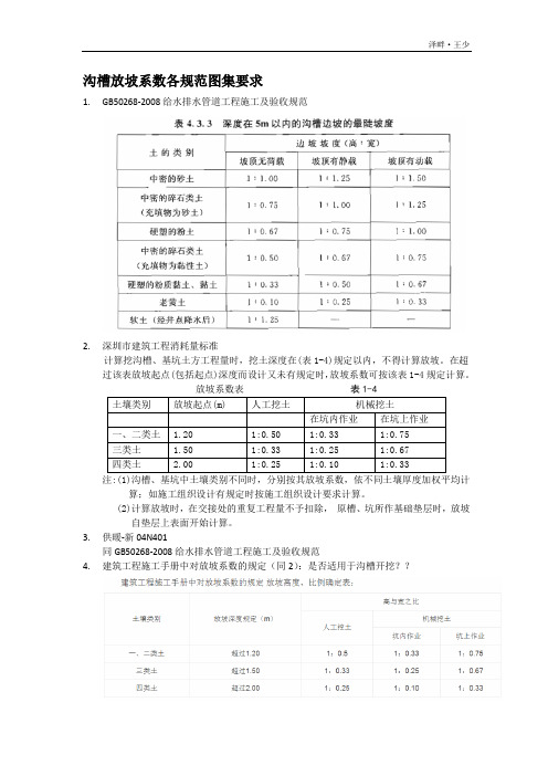 沟槽放坡系数及回填