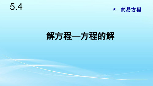 人教版五年级数学上册5.4《解方程》课件