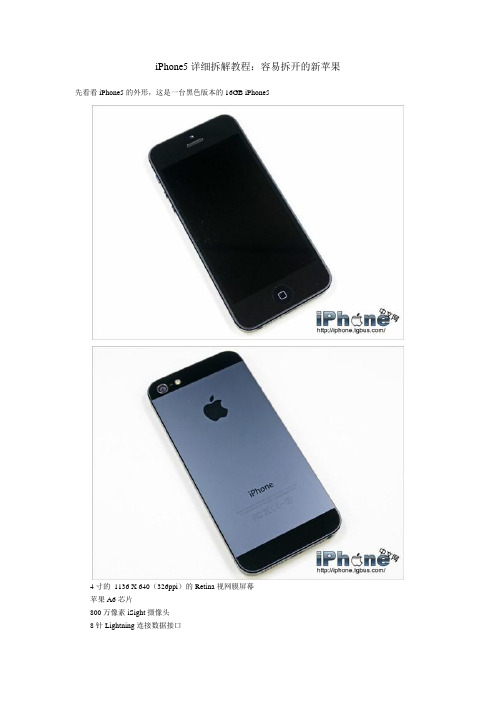 iPhone5详细拆解教程