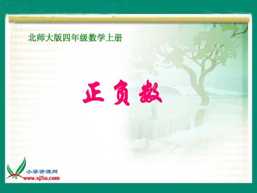 《正负数》PPT