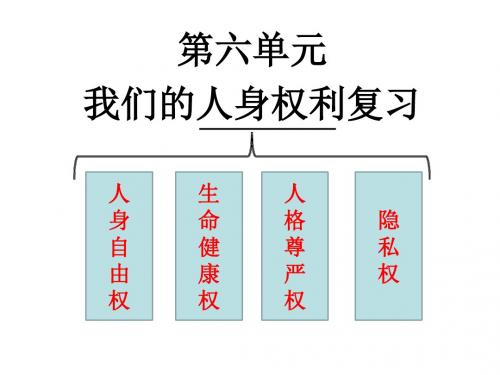 第六单元我们的人身权利复习课件