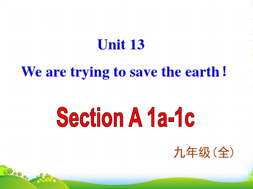 人教版九年级英语下册Unit 13 Section A-1课件(共27张PPT)