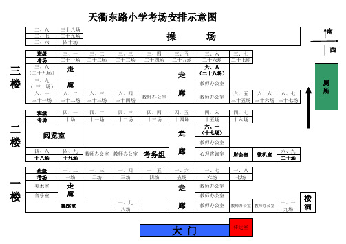 德州天衢东路小学考场安排示意图