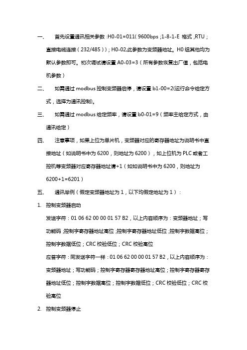 GTAKE modbus(RTU)通讯设置及测试指导