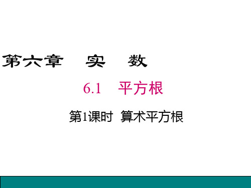 人教版七年级数学下册 (平方根)实数教学课件(第1课时算术平方根)