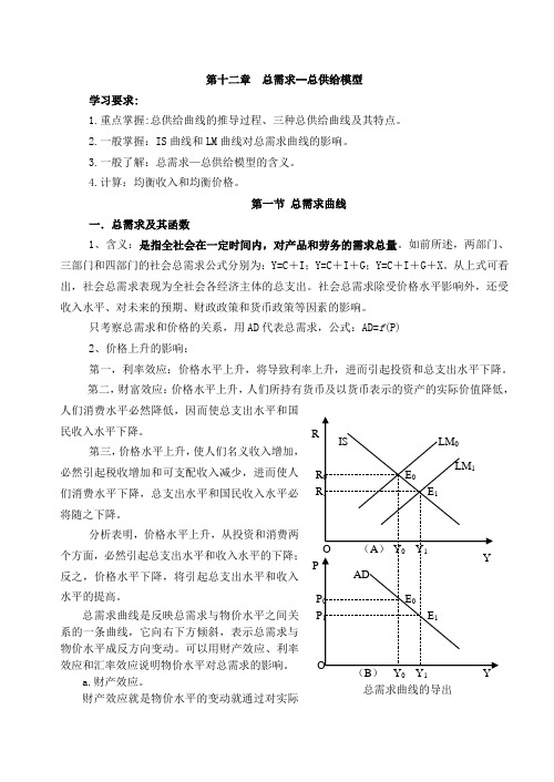 第十二章--总需求--总供给模型