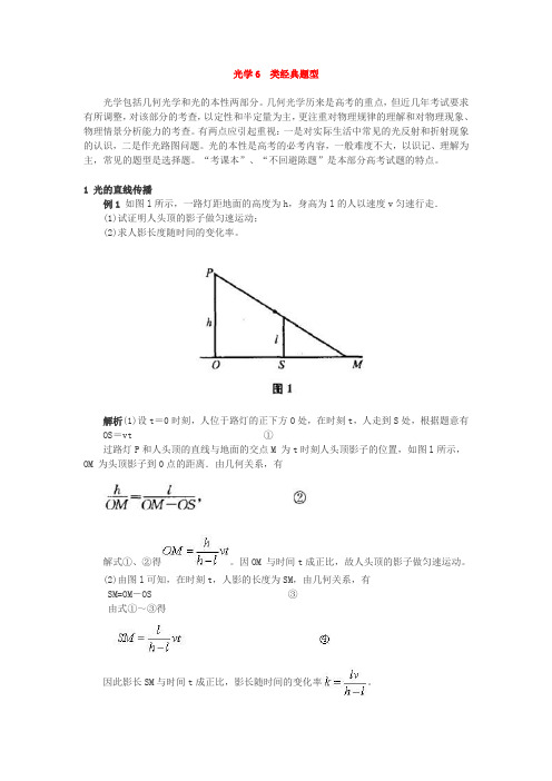 光学6 类经典题型