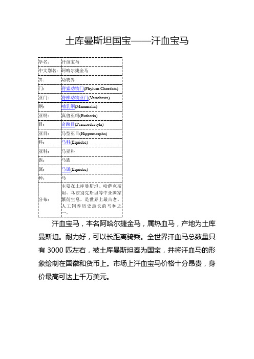 土库曼斯坦国宝