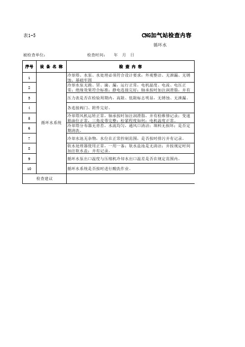 CNG加气站检查内容