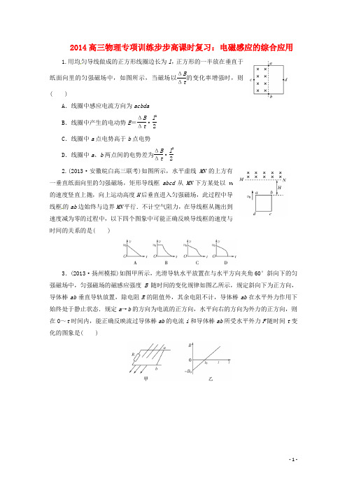 高三物理 专项训练课时复习 电磁感应的综合应用